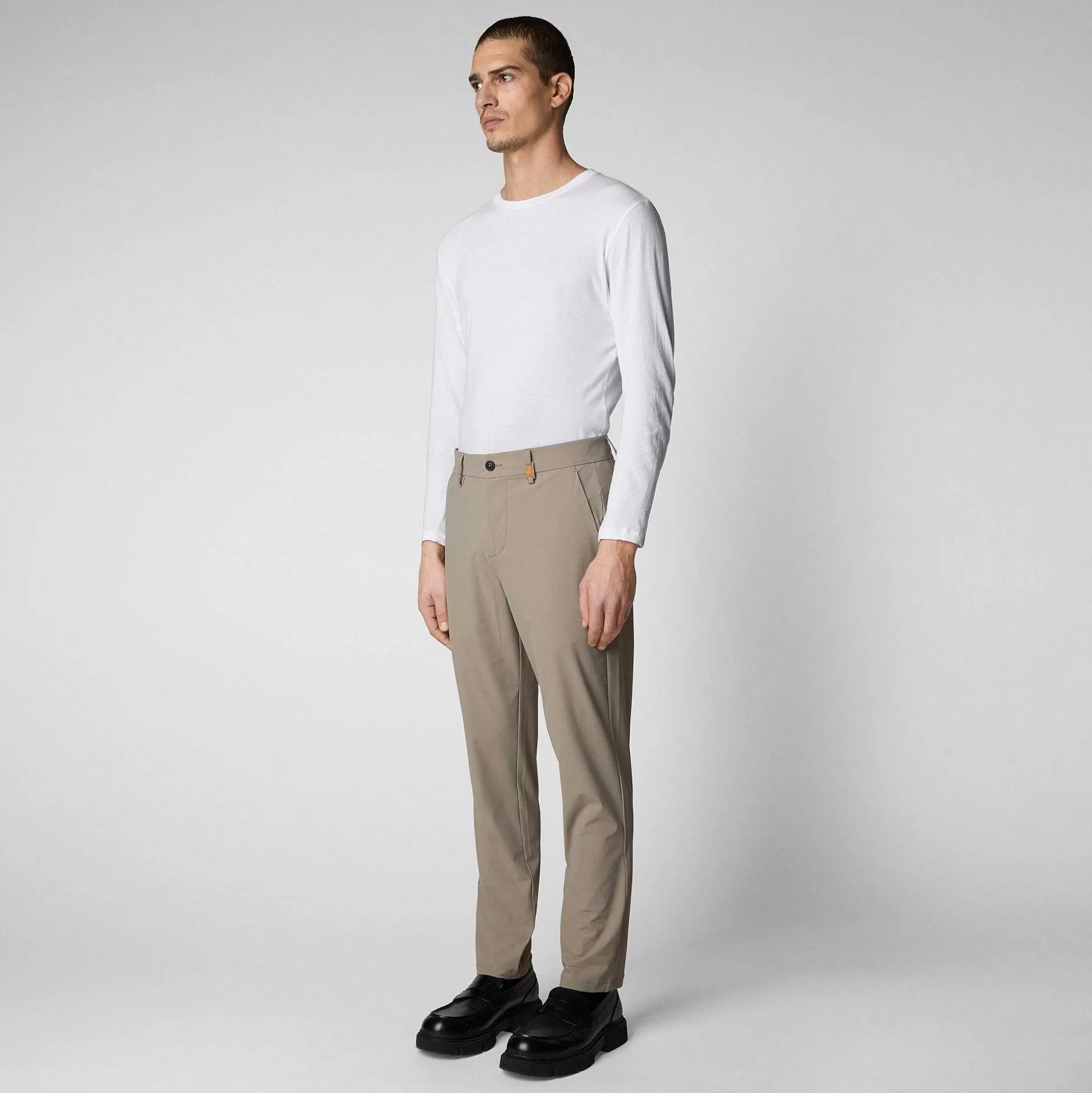 Save The Duck Bukse^Herrebukser Steve In Sandalo Beige