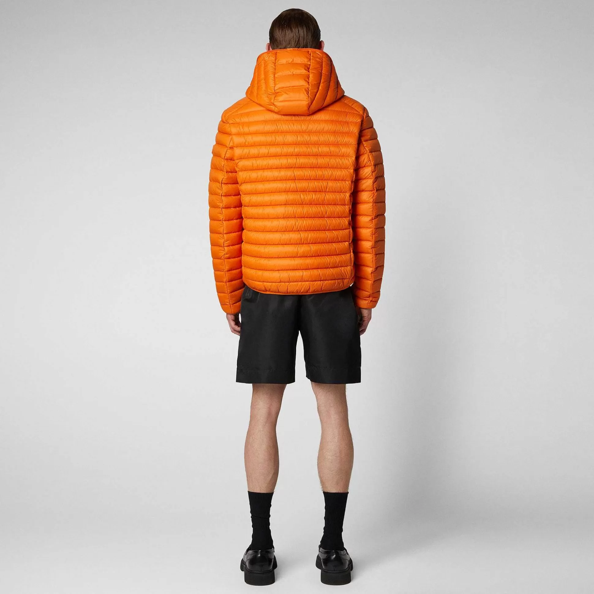 Save The Duck Dyrefrie Puffer^Man'S Animal Free Hette Pufferjakke Donald I Amber Orange